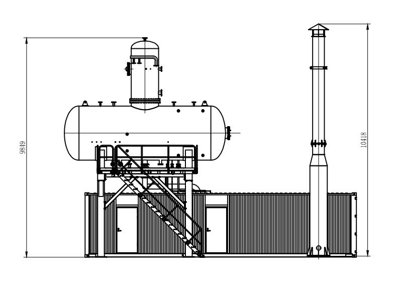 重油发电机组余热锅炉集装箱